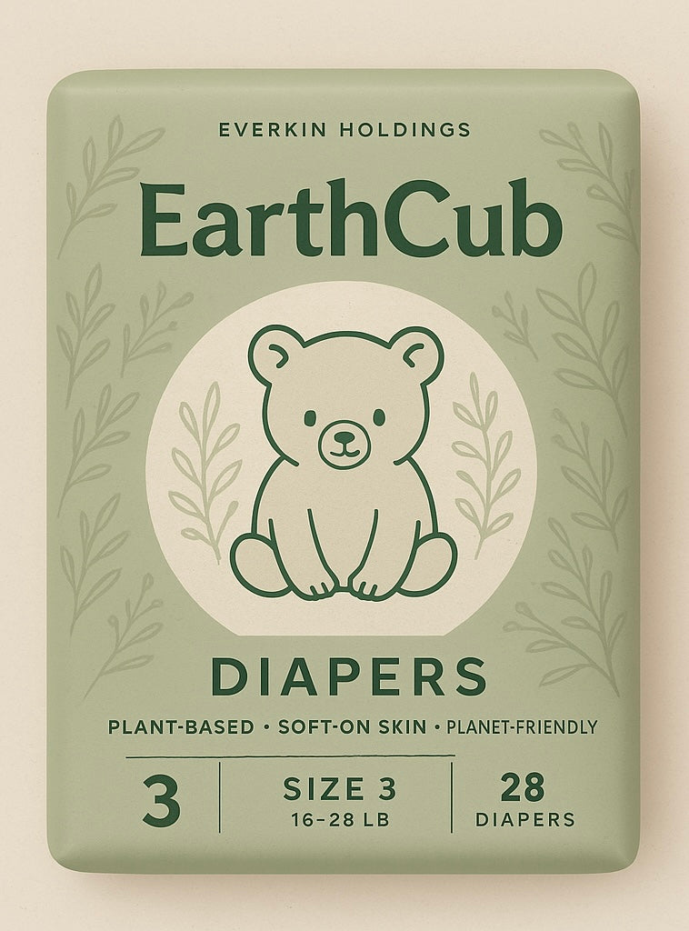 EarthCub Diapers – Boy – Size 2